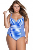 Striped Natural Support One-piece