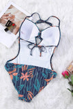 Blue Printed Sweetheart Monokini