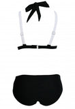Black White Block Push Bikini
