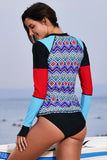 Chic Geometry Color block Long Sleeve Rashguard
