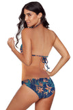 Blue Printed Sweetheart Monokini