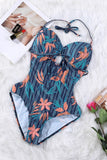 Blue Printed Sweetheart Monokini