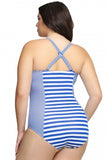 Striped Natural Support One-piece